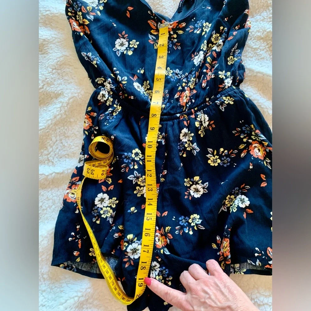 Floral Romper Navy Blue *Adorable* from One Clothing
